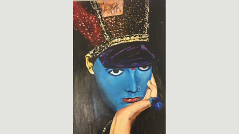 Sue Tilley Tilley has been painting for years: this 2016 image shows Trojan, one of the people in Leigh Bowery’s circle in the 1980s (Credit: Sue Tilley)