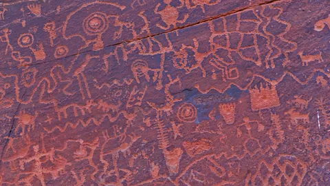 Deborah Lee Soltesz/U.S. Forest Service Coconino National Forest The 1,000-plus petroglyphs found at V Bar V historical site are believed to be an ancient calendar (Credit: Deborah Lee Soltesz/U.S. Forest Service Coconino National Forest)