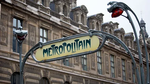 Alamy The iconic metro station signs by Hector Guimard made Art Nouveau part of everyday life in Paris (Credit: Alamy)