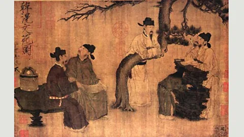 Alamy Zhou Wenju’s A Literary Garden (10th Century) showed a group of the literati class in China (Credit: Alamy)