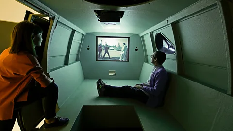 Photo by Greg Beckel, courtesy Walker Art Center Many of the hippies of the 1960s became more conservative as they aged – as symbolised by the TV added to the van (Credit: Photo by Greg Beckel, courtesy Walker Art Center)