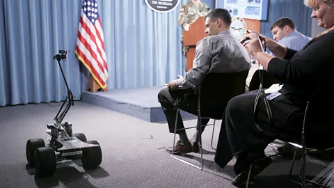 Getty Images The Multi-Function Agile Remote-Controlled Robots (MARCbots) are employed by the US military to search for bombs (Credit: Getty Images)