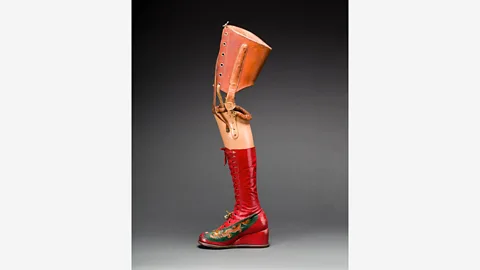 Victoria and Albert Museum Many of the objects – such as her corsets and prosthetic leg – reveal more about Kahlo’s near-fatal accident at the age of 18 (Credit: Victoria and Albert Museum)