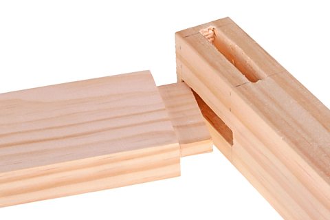 A mortise and tenon joint