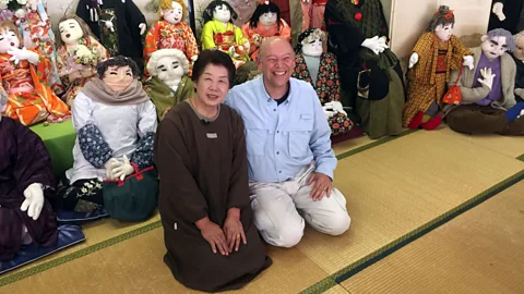 Don George Ayano Tsukimi makes each scarecrow, known in Japan as a <i>kakashi</i>, by hand (Credit: Don George)