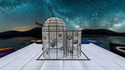 How to create a structure with a rotating roof