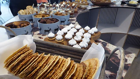 Helen Moat A traditional kaffebord features 14 cakes – seven soft cakes and seven hard cakes (Credit: Helen Moat)