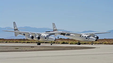 Getty Images Virgin Galactic - which hopes to launch spacecraft from its White Knight aircraft - is one company now linking up with Luxembourg (Credit: Getty Images)