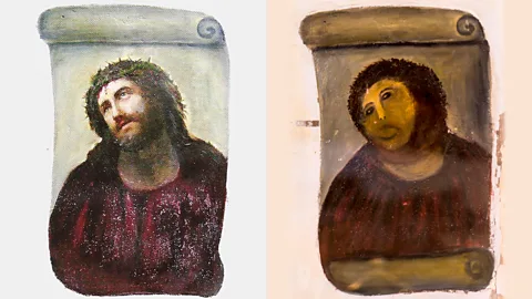 Alamy After an elderly parishioner attempted to restore Ecce Homo by Elías García Martínez in Borja, Spain, the town became a tourist hotspot (Credit: Alamy)