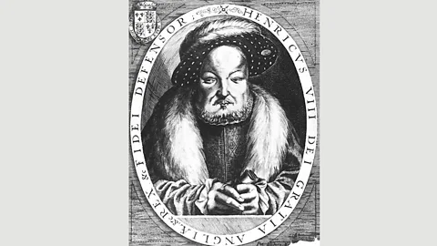 Alamy Peter Isselburg’s etching of King Henry VIII (after a portrait by Cornelis Metsys) is unflattering – but we can’t be sure how lifelike it was (Credit: Alamy)