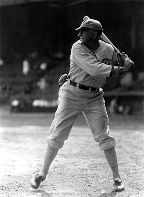 A photo of Shoeless Joe Jackson, batting practice, Chicago White Sox, 1920