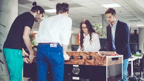 Getty Images Investment in perks like social events, cafes and table football can make your workplace much more fun but won't help workers cover their living costs (Credit: Getty Images)