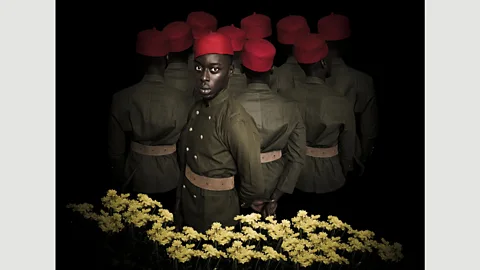 Omar Victor Diop / MAGNIN-A Omar Victor Diop, Thiaroye 1944, from Liberty (2016) (Credit: Omar Victor Diop / MAGNIN-A)