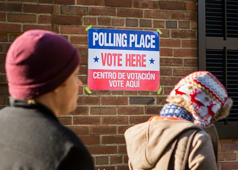 American voters at a polling station at Arlington, Virginia