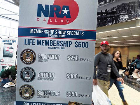 A National Rifle Association conference, Dallas, 2018