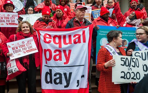 A protest to end wage inequality, New York City Hall