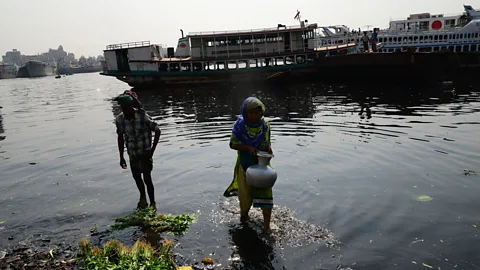Getty Images Malnourished children may also be more likely to drink polluted water, leading to infection and illness (Credit: Getty Images)