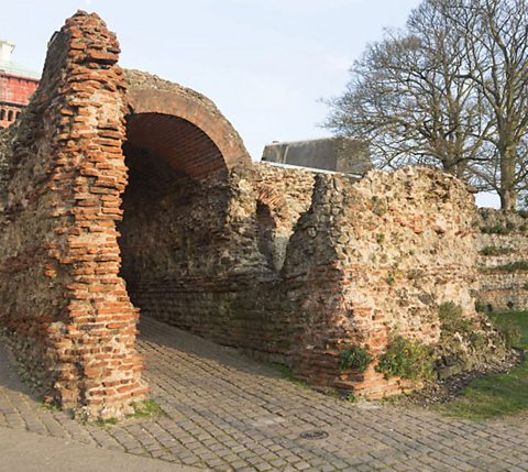 A Roman archway in Colchester.