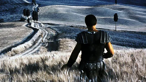 Alamy Gladiator features several hallucinogenic sequences in which Maximus dreams of the afterlife, Elysium, and runs a hand over its fields of golden wheat (Credit: Alamy)