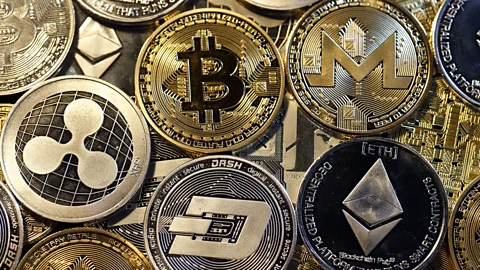 Getty Images Many who jumped on the crypto bandwagon made mind-boggling gains in 2017 – and came back down to earth with a bump this year (Credit: Getty Images)