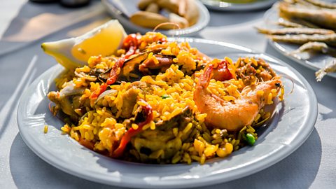 Plate of paella