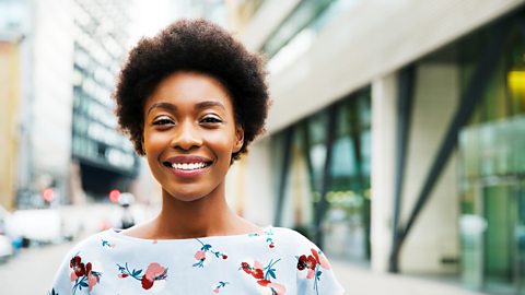 Woman smiling at the camera