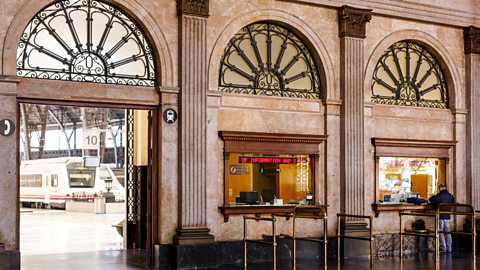 Train station ticket office