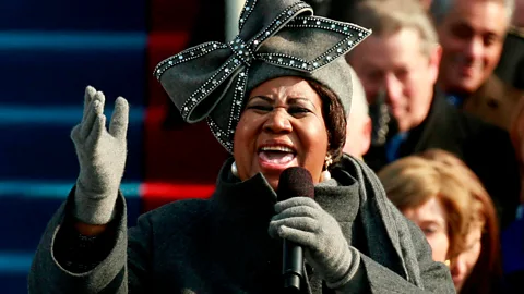 Reuters She performed at Martin Luther King Jr’s funeral in 1968, but a little over 40 years later she sang at the inauguration of the first black US president (Credit: Reuters)