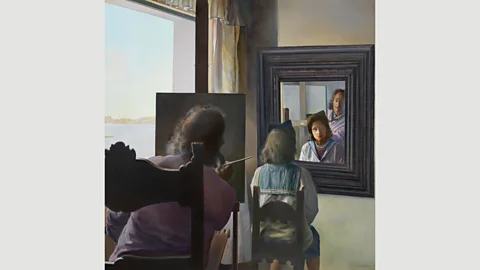 Fundació Gala-Salvador Dalí, Figueres, 2018 In this painting by Dalí from 1972-73, the artist depicts himself along with Gala reflected in a mirror (Credit: Fundació Gala-Salvador Dalí, Figueres, 2018)