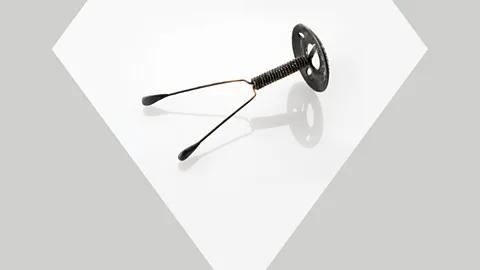BBC/Science Museum, London Past physicians experimented with contraceptives like this ‘wishbone pessary’, developed in Germany around 1880 (Credit: BBC/Science Museum, London)