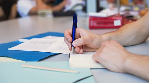 Alamy Making too many notes can be a barrier to remembering the crucial information (Credit: Alamy)