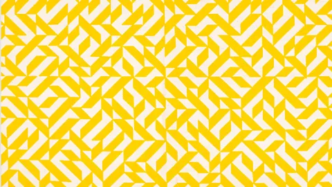 The Josef and Anni Albers Foundation/ Artists Rights Society ARS A silkscreen on woven fabric, Eclat, 1974, showcases Albers’ bold use of colour (Credit: The Josef and Anni Albers Foundation/ Artists Rights Society ARS)