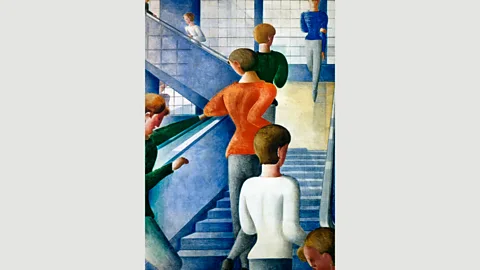 Alamy Bauhaus Stairway, 1932, by Oskar Schlemmer depicts women climbing the stairs of the German design school (Credit: Alamy)