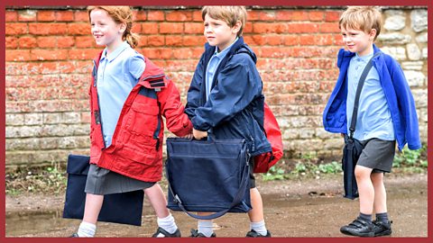 Image: children walking to school