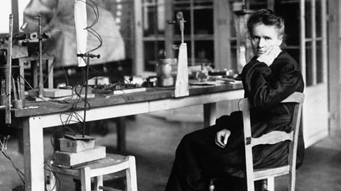 Marie Curie in her laboratory in 1912