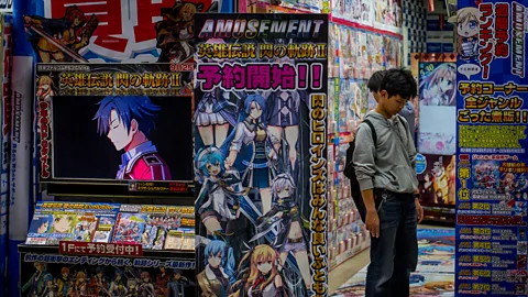 Getty Images Akihabara, a neighbourhood in Tokyo, is the epicentre for Japan's anime and gaming culture that has spread all over the world and fueled VTuber popularity (Credit: Getty Images)