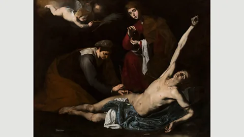 Museo de Bellas Artes de Bilbao Ribera’s images – such as Saint Sebastian Tended by the Holy Women, 1620-23 – reveal a complex engagement in depicting bodily suffering (Credit: Museo de Bellas Artes de Bilbao)