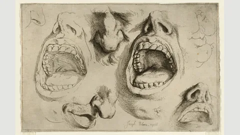 The Trustees of the British Museum Ribera painted directly from the live model, creating many anatomical sketches such as Studies of Nose and Mouth, c 1622 (Credit: The Trustees of the British Museum)