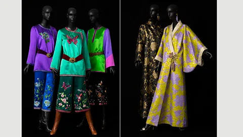 Musée Yves Saint Laurent Paris / Sophie Carre The kimono is among the traditional Japanese garments reinterpreted by Saint Laurent (Credit: Musée Yves Saint Laurent Paris / Sophie Carre)