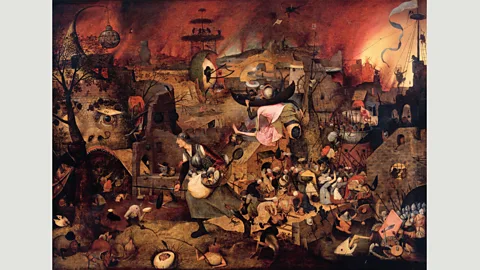 Museum Mayer van den Bergh With a debt to Hieronymus Bosch, Dulle Griet (1563) shows a figure from Flemish folklore leading an army of women to pillage Hell (Credit: Museum Mayer van den Bergh)