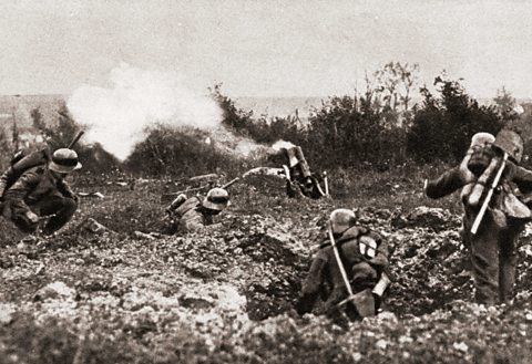 German soldiers in No Man's Land