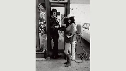 Photo courtesy Yoko Ono Lennon John and Yoko at a roadside telephone booth in New York, June 1971 (Credit: Photo courtesy Yoko Ono Lennon)
