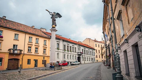Ana Flašker/Alamy Although it began as an April Fools’ Day joke, Užupis now has its own government, constitution and currency (Credit: Ana Flašker/Alamy)