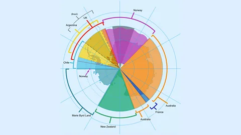 Lokal_Profil/Wikipedia/CC BY 2.5 Various countries have made overlapping claims to territory - not all captured by the original treaty (Credit: Lokal_Profil/Wikipedia/CC BY 2.5)