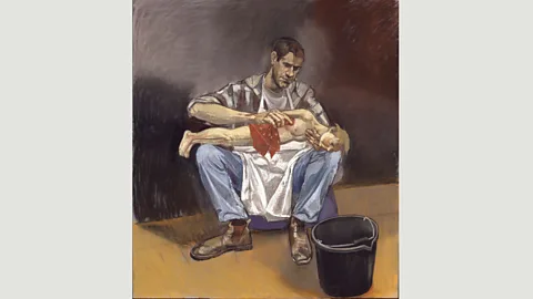 Paula Rego, courtesy Marlborough Fine Art Geppetto washing Pinocchio (1996) is a disturbing tableau of intensely personal elements (Credit: Paula Rego, courtesy Marlborough Fine Art)