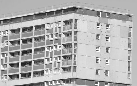 High rise block of flats, Glasgow, Scotland