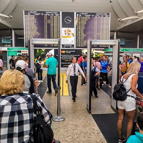 Airport metal detectors