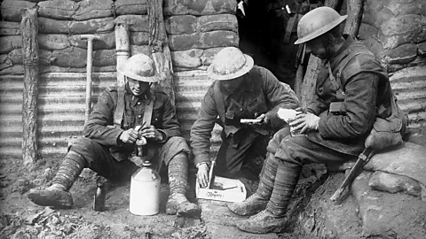 Getty Images The World War One trenches proved to be a perfect breeding ground for Spanish flu (Credit: Getty Images)