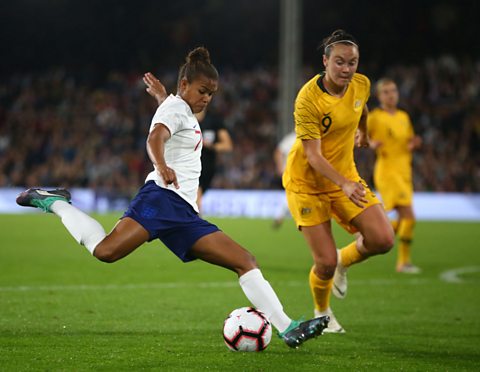 Nikita Parris playing for England