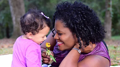 Gewanda Parker 49-year-old Gewanda Parker lives with two daughters, aged three and seven months. She says she often gets mistaken for their grandmother or aunt (Credit: Gewanda Parker)